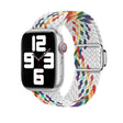 For Apple Watch 46mm / 49mm / 45mm / 44mm Kalebol Nylon Loop Magnetic Buckle Watch Band(White Rainbow) - free shipping - PMc TechLife - Order now!