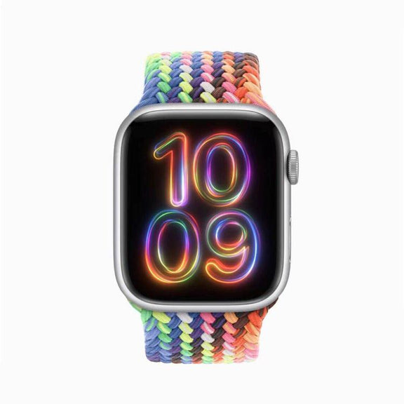 For Apple Watch 46mm / 49mm / 45mm / 44mm Kalebol Nylon Loop Magnetic Buckle Watch Band(Colorful)