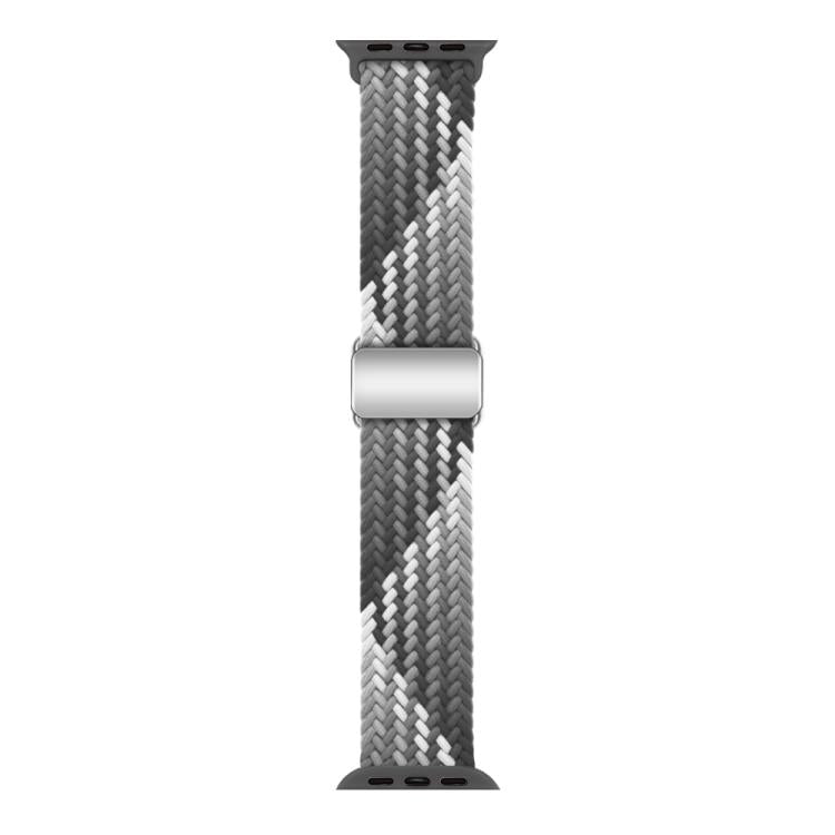 For Apple Watch 46mm / 49mm / 45mm / 44mm Kalebol Nylon Loop Magnetic Buckle Watch Band(Dark Chocolate)