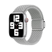 For Apple Watch 46mm / 49mm / 45mm / 44mm Kalebol Nylon Loop Magnetic Buckle Watch Band(Light Grey)