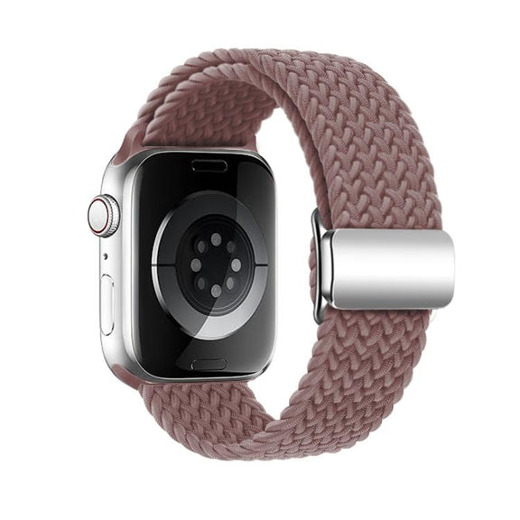For Apple Watch 46mm / 49mm / 45mm / 44mm Kalebol Nylon Loop Magnetic Buckle Watch Band(Smoky Purple)