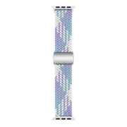 For Apple Watch 46mm / 49mm / 45mm / 44mm Kalebol Nylon Loop Magnetic Buckle Watch Band(Violet Blue)