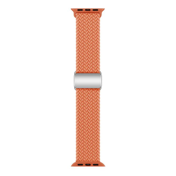 For Apple Watch 42mm / 41mm / 40mm / 38mm Kalebol Nylon Loop Magnetic Buckle Watch Band(Orange)