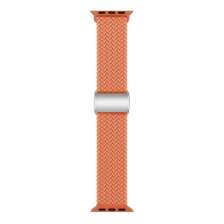 For Apple Watch 42mm / 41mm / 40mm / 38mm Kalebol Nylon Loop Magnetic Buckle Watch Band(Orange)