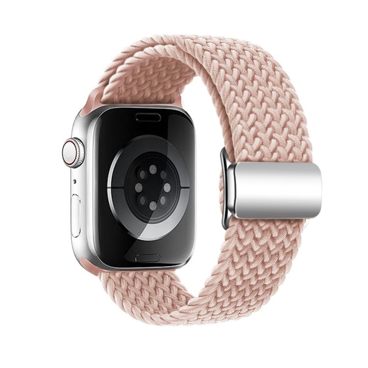 For Apple Watch 42mm / 41mm / 40mm / 38mm Kalebol Nylon Loop Magnetic Buckle Watch Band(Pink Sand)