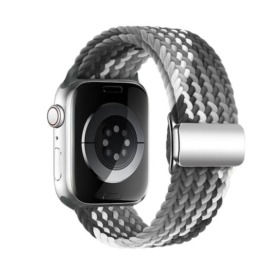 For Apple Watch 42mm / 41mm / 40mm / 38mm Kalebol Nylon Loop Magnetic Buckle Watch Band(Dark Chocolate)