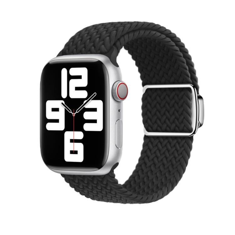 For Apple Watch 42mm / 41mm / 40mm / 38mm Kalebol Nylon Loop Magnetic Buckle Watch Band(Black)