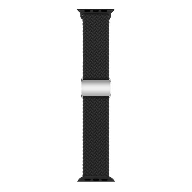 For Apple Watch 42mm / 41mm / 40mm / 38mm Kalebol Nylon Loop Magnetic Buckle Watch Band(Black)
