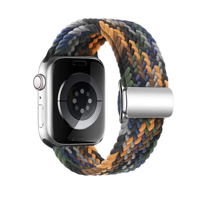 For Apple Watch 42mm / 41mm / 40mm / 38mm Kalebol Nylon Loop Magnetic Buckle Watch Band(Camo Colorful)