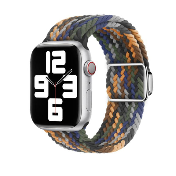 For Apple Watch 42mm / 41mm / 40mm / 38mm Kalebol Nylon Loop Magnetic Buckle Watch Band(Camo Colorful)