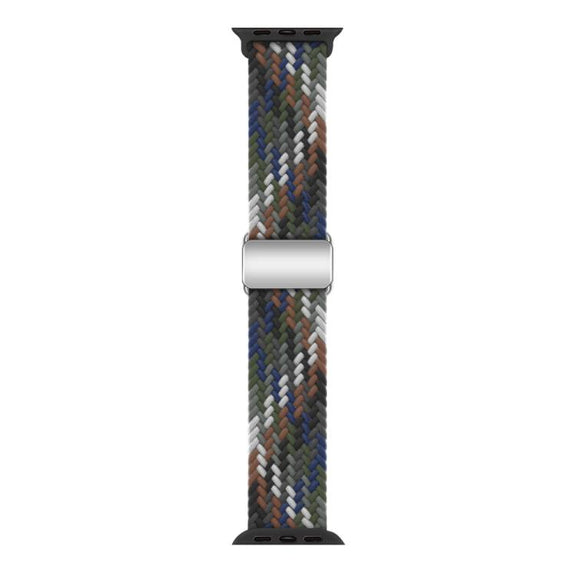 For Apple Watch 42mm / 41mm / 40mm / 38mm Kalebol Nylon Loop Magnetic Buckle Watch Band(Cowboy Colorful 2)