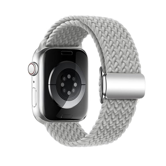 For Apple Watch 42mm / 41mm / 40mm / 38mm Kalebol Nylon Loop Magnetic Buckle Watch Band(Light Grey)