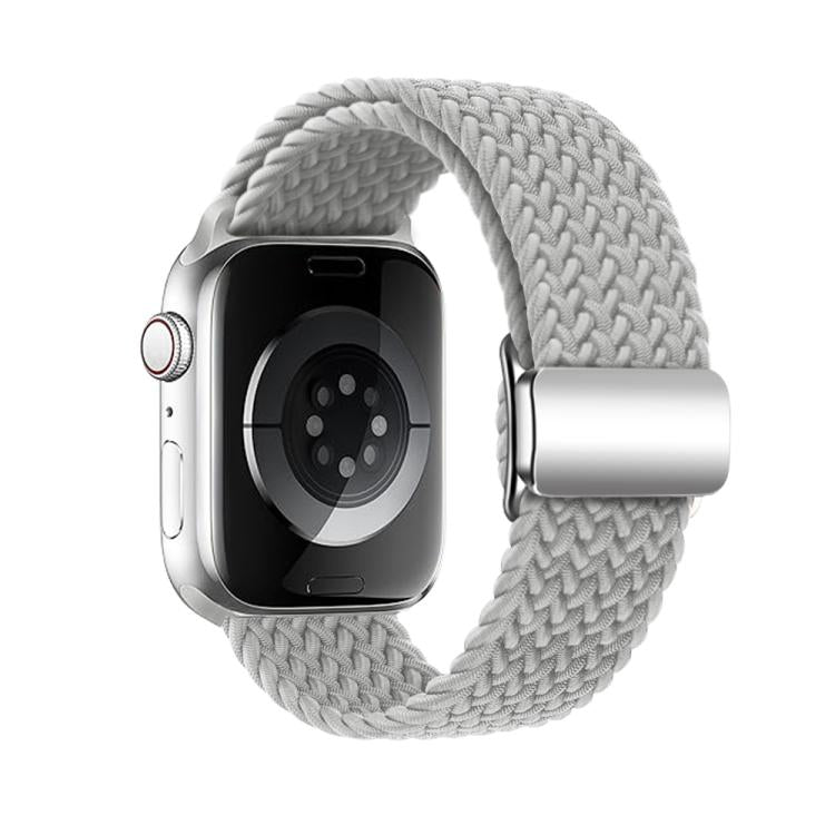 For Apple Watch 42mm / 41mm / 40mm / 38mm Kalebol Nylon Loop Magnetic Buckle Watch Band(Light Grey)