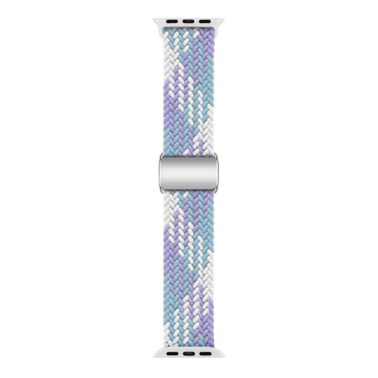 For Apple Watch 42mm / 41mm / 40mm / 38mm Kalebol Nylon Loop Magnetic Buckle Watch Band(Violet Blue)