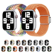 For Apple Watch 46mm / 49mm / 45mm / 44mm Kalebol Nylon Loop Magnetic Buckle Watch Band(Dark Chocolate)