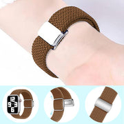 For Apple Watch 42mm / 41mm / 40mm / 38mm Kalebol Nylon Loop Magnetic Buckle Watch Band(Light Grey)