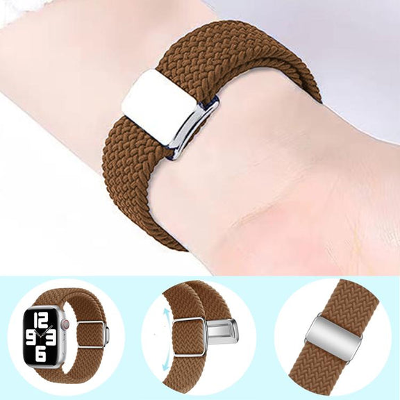 For Apple Watch 46mm / 49mm / 45mm / 44mm Kalebol Nylon Loop Magnetic Buckle Watch Band(Cowboy Colorful 2)