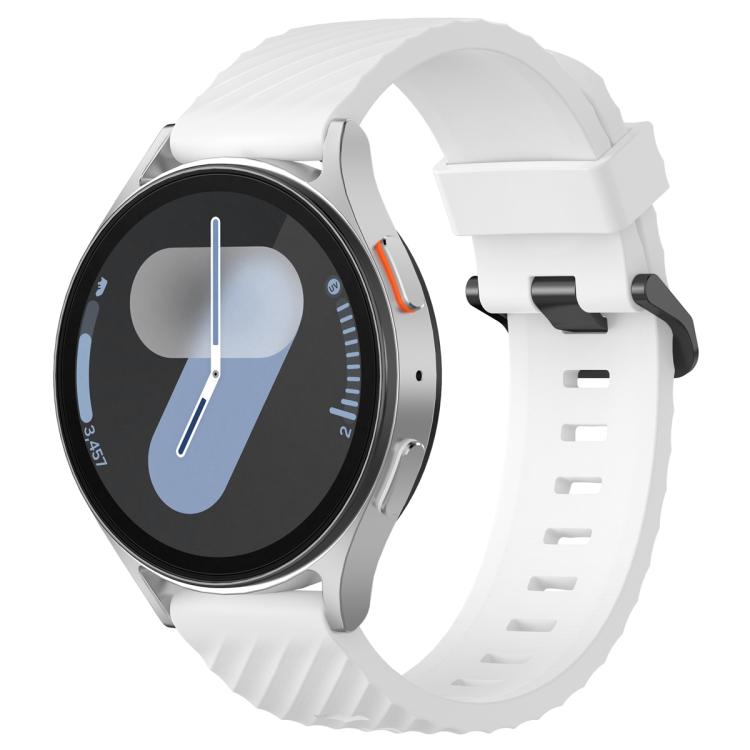 20mm Kalebol Steel Buckle Spruce Silicone Watch Band(White) - 20mm Bands by Kalebol | Online Shopping South Africa | PMc TechLife | Buy Now Pay Later Mobicred