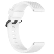 20mm Kalebol Steel Buckle Spruce Silicone Watch Band(White)