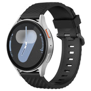 20mm Kalebol Steel Buckle Spruce Silicone Watch Band(Black)