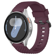20mm Kalebol Steel Buckle Spruce Silicone Watch Band(Wine Red)