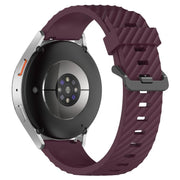 20mm Kalebol Steel Buckle Spruce Silicone Watch Band(Wine Red)
