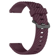 20mm Kalebol Steel Buckle Spruce Silicone Watch Band(Wine Red)