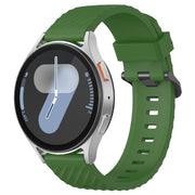 20mm Kalebol Steel Buckle Spruce Silicone Watch Band(Army Green)