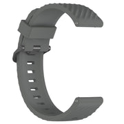 20mm Kalebol Steel Buckle Spruce Silicone Watch Band(Space Grey)