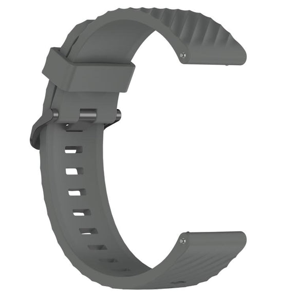 20mm Kalebol Steel Buckle Spruce Silicone Watch Band(Space Grey)