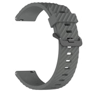 20mm Kalebol Steel Buckle Spruce Silicone Watch Band(Space Grey)