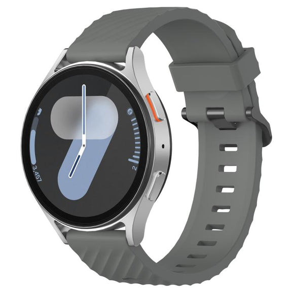 20mm Kalebol Steel Buckle Spruce Silicone Watch Band(Space Grey)