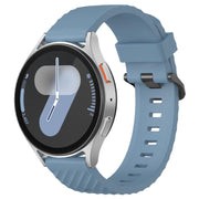 20mm Kalebol Steel Buckle Spruce Silicone Watch Band(Rock Blue)