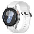 22mm Kalebol Steel Buckle Spruce Silicone Watch Band(White) - free shipping - PMc TechLife - Order now!