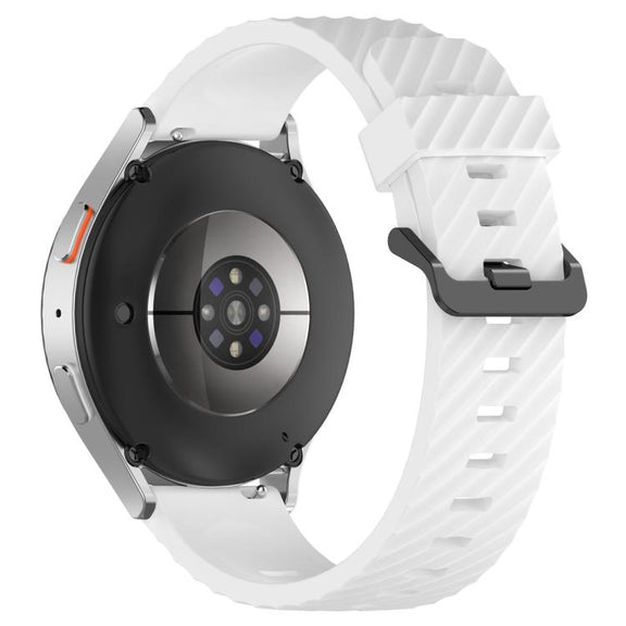 22mm Kalebol Steel Buckle Spruce Silicone Watch Band(White)