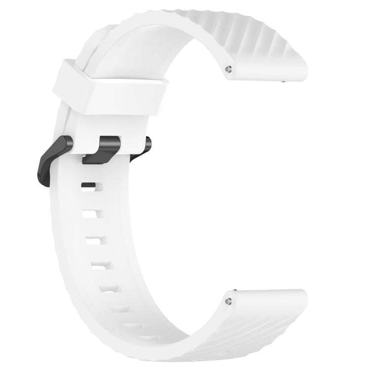 22mm Kalebol Steel Buckle Spruce Silicone Watch Band(White)