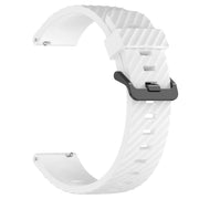 22mm Kalebol Steel Buckle Spruce Silicone Watch Band(White)