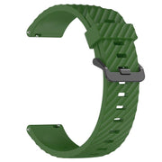22mm Kalebol Steel Buckle Spruce Silicone Watch Band(Army Green)
