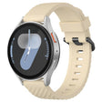 22mm Kalebol Steel Buckle Spruce Silicone Watch Band(Cream Color) - free shipping - PMc TechLife - Order now!