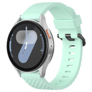 22mm Kalebol Steel Buckle Spruce Silicone Watch Band(Teal)