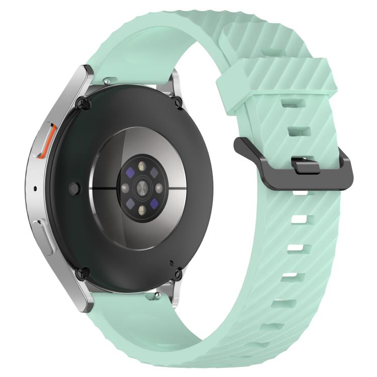 22mm Kalebol Steel Buckle Spruce Silicone Watch Band(Teal)