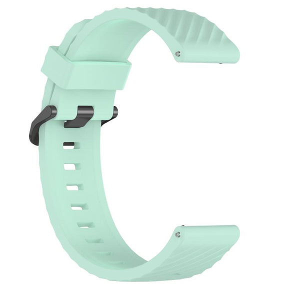 22mm Kalebol Steel Buckle Spruce Silicone Watch Band(Teal)