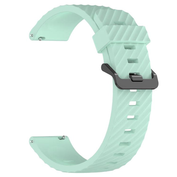 22mm Kalebol Steel Buckle Spruce Silicone Watch Band(Teal)
