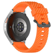 22mm Kalebol Steel Buckle Spruce Silicone Watch Band(Orange)