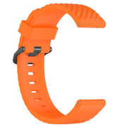 22mm Kalebol Steel Buckle Spruce Silicone Watch Band(Orange)