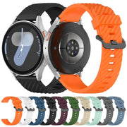 22mm Kalebol Steel Buckle Spruce Silicone Watch Band(Cream Color)
