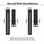 22mm Kalebol Steel Buckle Spruce Silicone Watch Band(Orange)