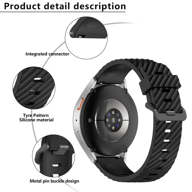 20mm Kalebol Steel Buckle Spruce Silicone Watch Band(Space Grey)