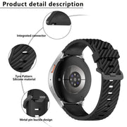 22mm Kalebol Steel Buckle Spruce Silicone Watch Band(Orange)