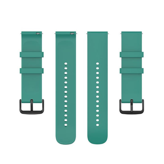 20mm Kalebol Round Tail Silicone Watch Band(Pine Green)